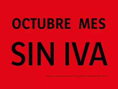 ¡OCTUBRE MES SIN IVA!