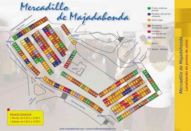 Plano Mercadillo de Majadahonda