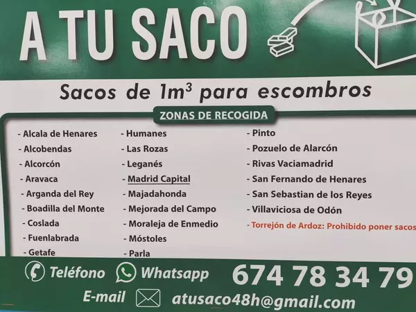 SACOS PARA LA RECOGIDA DE ESCOMBRO