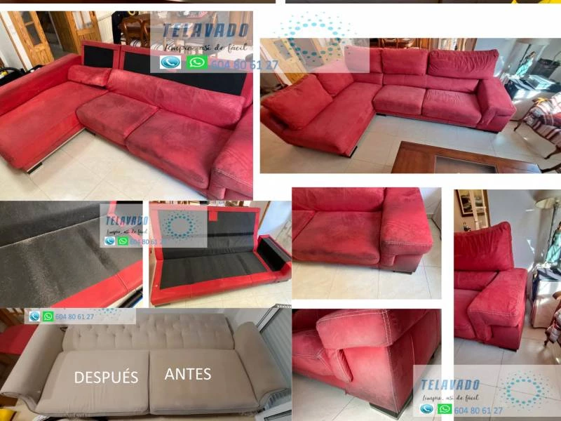 Limpieza y desinfección de sofás