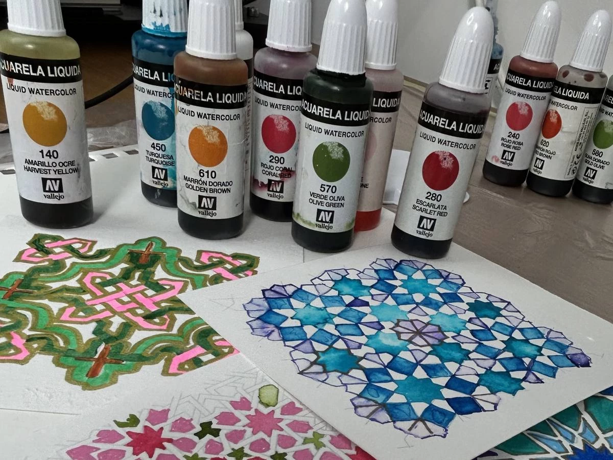 Taller de acuarelas y mandalas en Estudio de pintura Naïma Amsif