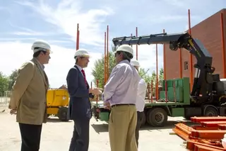 El Alcalde visita las obras del instituto Máximo Trueba
