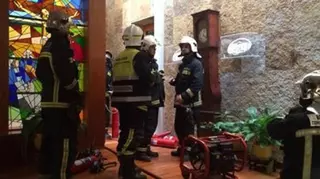 Incendio en la Iglesia Santo Cristo de la Misericordia de Boadilla