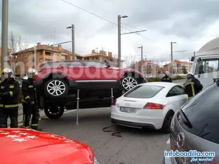 Accidente en la Avenida Nuevo Mundo de Boadilla