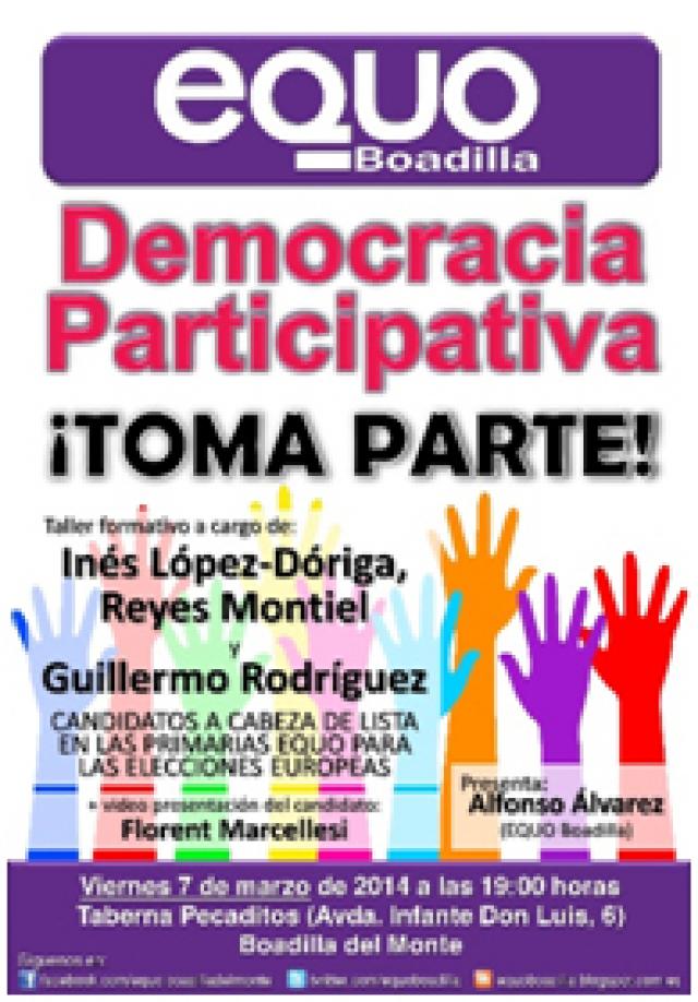EQUO organiza el TALLER "DEMOCRACIA PARTICIPATIVA"
