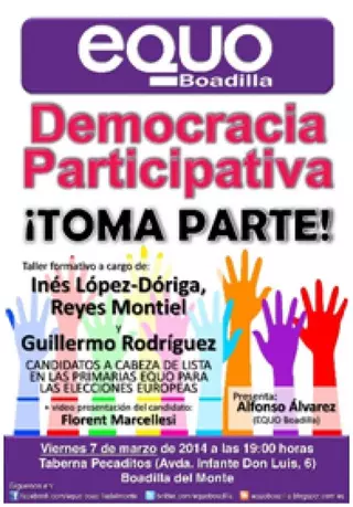 EQUO organiza el TALLER "DEMOCRACIA PARTICIPATIVA"
