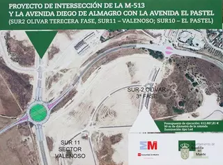 La rotonda que dará acceso desde la M-513 a los nuevos desarrollos de Boadilla será una realidad en seis meses