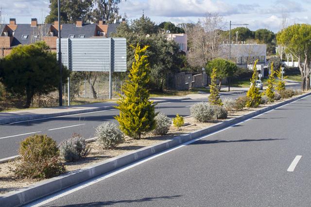 El Ayuntamiento acomete obras de reajardinamiento en la mediana de la Avenida de Montepríncipe