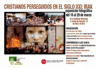 Boadilla ofrecerá una exposición y dos conferencias sobre “Cristianos perseguidos en el siglo XXI”