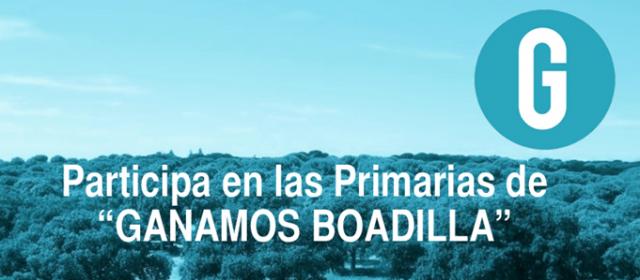 Ganamos Boadilla celebrará primarias abiertas para la formación de su candidatura