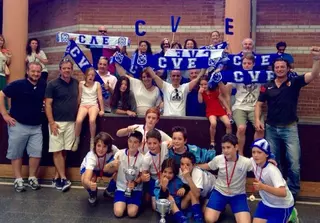 El equipo Virgen de Europa Benjamín Campeón de Madrid de Hockey Patines