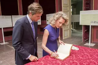 La Princesa Sibilla de Luxemburgo visita el Palacio del Infante Don Luis
