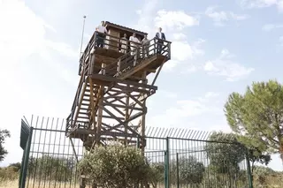 El retén forestal vigila y previene incendios en el monte de Boadilla de forma permanente