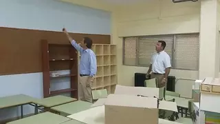Antonio González Terol visita las obras del colegio Príncipe Felipe