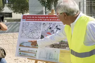 13.000 viandantes utilizarán la nueva pasarela peatonal en construcción en el km 9 de la M-513