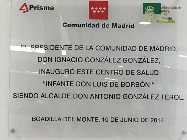 El Grupo Municipal Socialista solicita la retirada de las placas inaugurales en las que figure Ignacio González