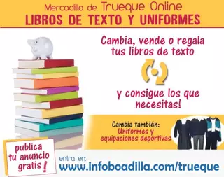 Vuelve el Mercadillo de Trueque Online de Libros de Texto y Uniformes de InfoBoadilla.com