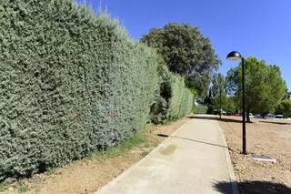 Una senda peatonal de 110 metros conecta la avenida de Valdepastores con el aparcamiento ecológico de Isla San Martín