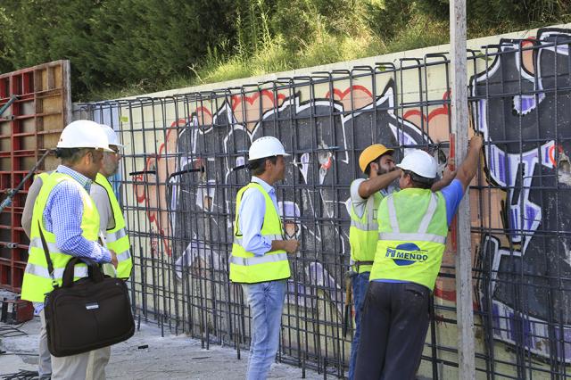 Nuevo muro de contención en el skatepark de la calle Goya