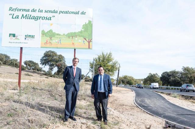 Avanzan las obras de la senda peatonal que conecta el Palacio con La Milagrosa