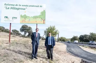 Avanzan las obras de la senda peatonal que conecta el Palacio con La Milagrosa