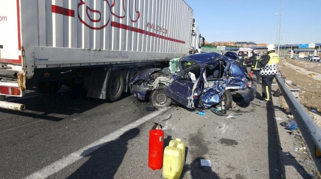 Cinco heridos en un accidente múltiple en Boadilla