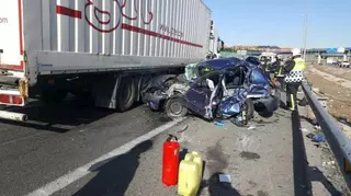 Cinco heridos en un accidente múltiple en Boadilla