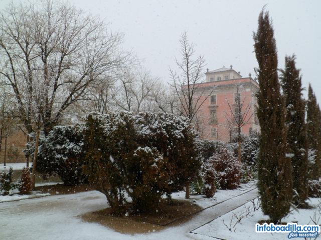 Intensa nevada en Boadilla