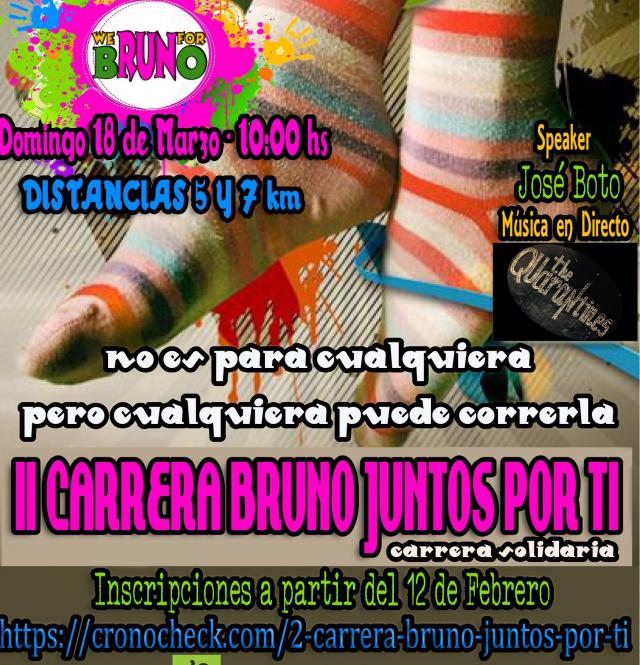 La carrera "Bruno, juntos por ti" volverá a recaudar fondos para los tratamientos que el niño necesita