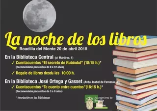 Las bibliotecas municipales celebrarán La Noche de los Libros con cuentacuentos y regalos