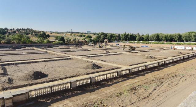 Las obras de recuperación de las antiguas huertas del Palacio avanzan al ritmo previsto

