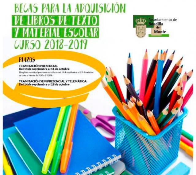 Abierto el plazo de solicitud de becas para la adquisición de libros de texto y material escolar didáctico
