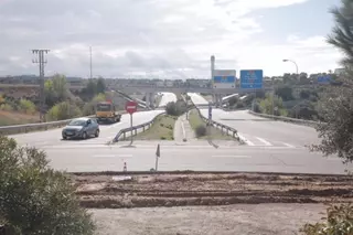 Obras de remodelación en la rotonda de la Avenida de España