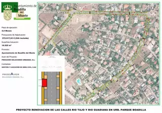 Comienza la primera fase de las obras de acerado en la urbanización Parque Boadilla