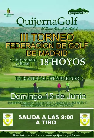 III Torneo de la Federacion Madrileña de Golf en el Campo de QuijornaGolf