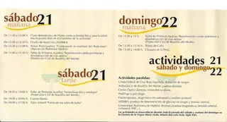 Programa de Actividades de ASDIBO dentro de la Feria de la Salud
