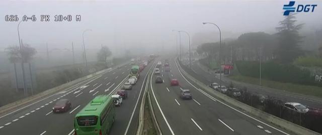 Un autobús averiado paraliza el Bus- Vao a la altura de Las Rozas