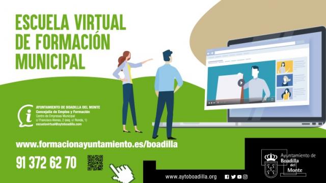 Boadilla crea una Escuela Virtual de Formación que ofrece 119 cursos gratuitos a empadronados