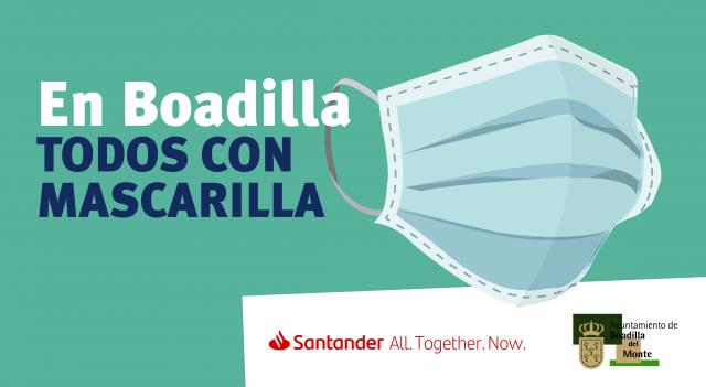 Boadilla repartirá entre sus vecinos 100.000 mascarillas donadas por el Banco Santander