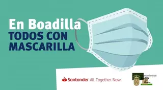 Boadilla repartirá entre sus vecinos 100.000 mascarillas donadas por el Banco Santander