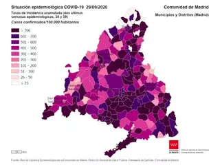 Boadilla del Monte: 361 casos de coronavirus por cada 100.000 habitantes