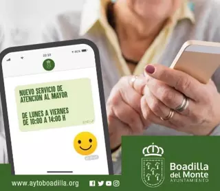 Nuevo servicio de atención al mayor a través de Whatsapp en Boadilla