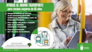 Los mayores de 65 años podrán solicitar desde el 7 de enero la ayuda económica al pago del Abono Transporte