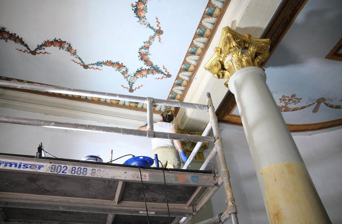 Comienza la restauración de la llamada sala de la condesa de Chinchón, en el Palacio de Boadilla