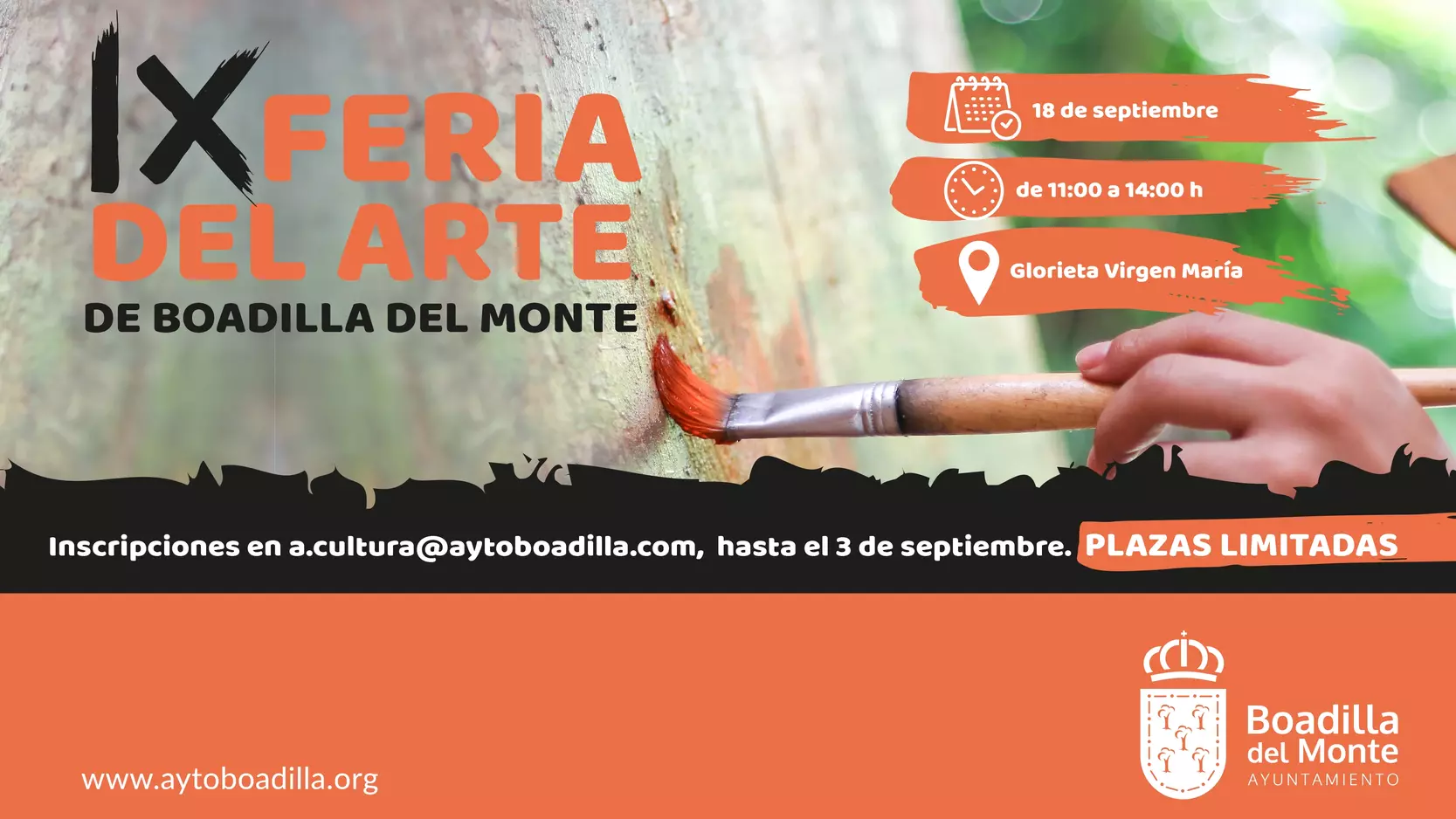 Abierto el plazo de inscripción para participar como Expositores en la IX Feria del Arte de Boadilla