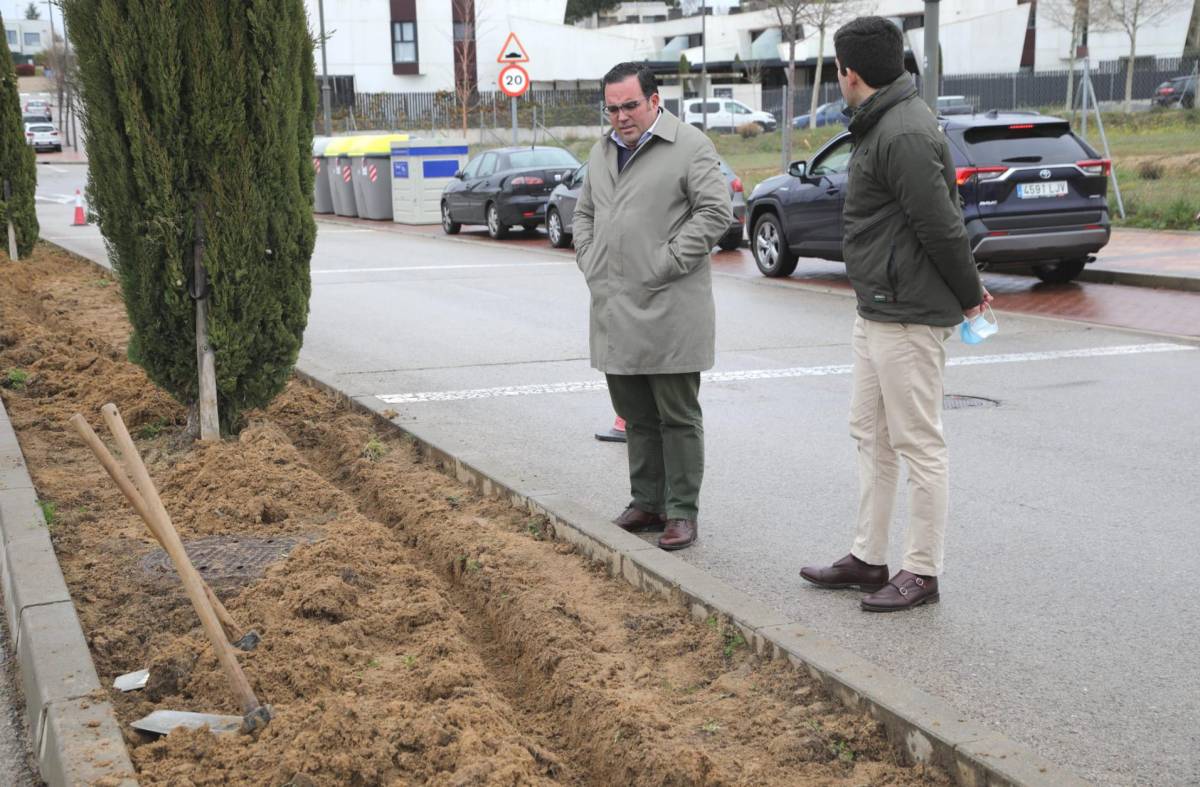 El Ayuntamiento instala césped artificial en las medianas de Boadilla