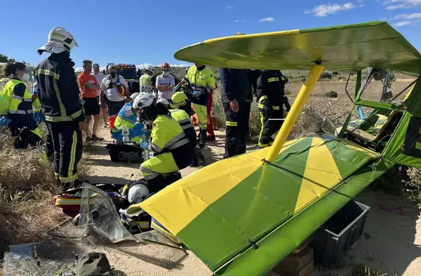 Un piloto se estrella con su avioneta en el aeródromo de Villanueva del Pardillo