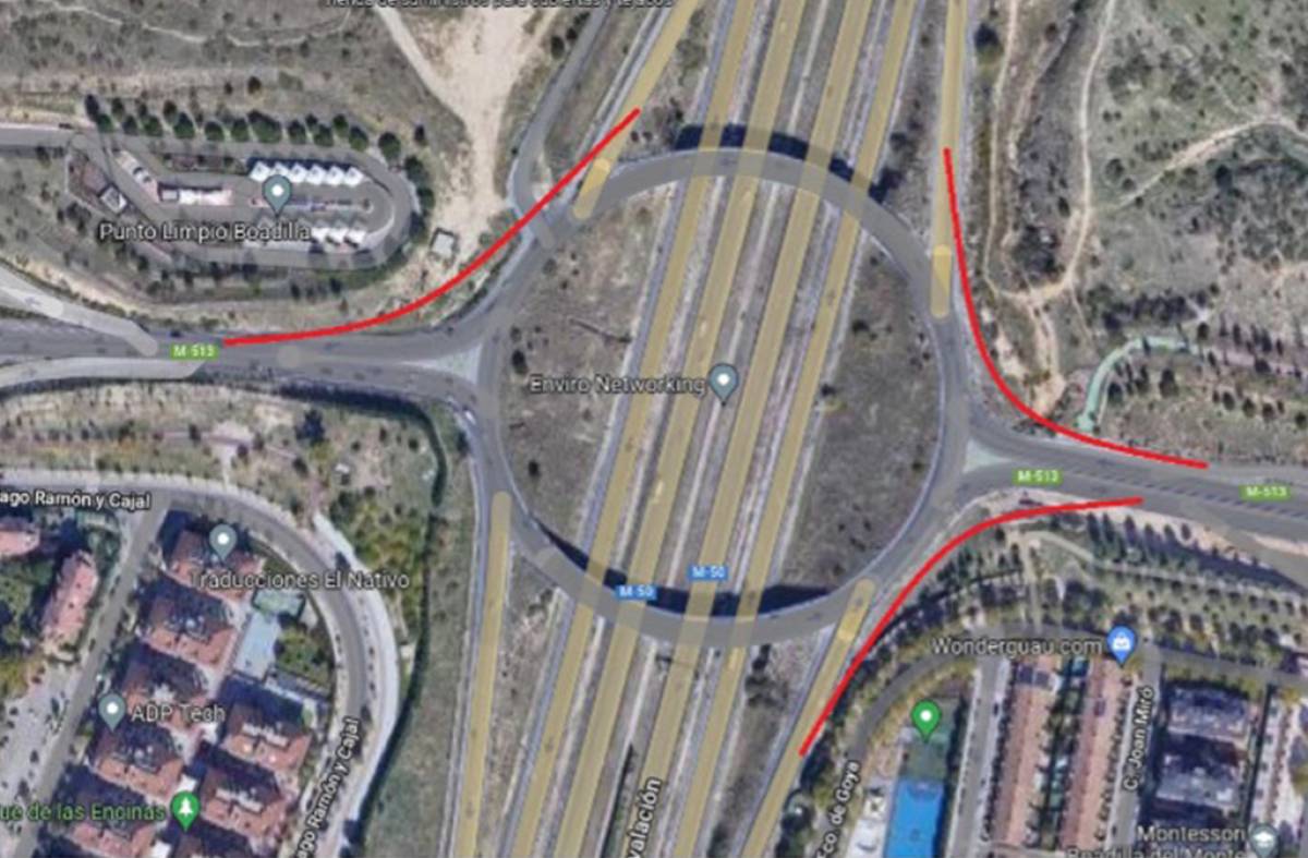 Aprobada la propuesta de Vox Boadilla para la construcción de tres nuevos accesos en la rotonda de la M-50