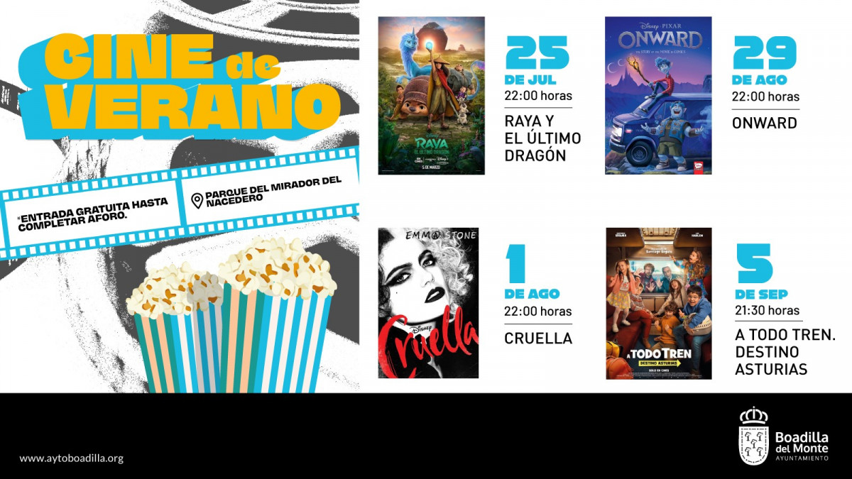Cine de Verano al aire libre gratuito, en el Parque Mirador del Nacedero