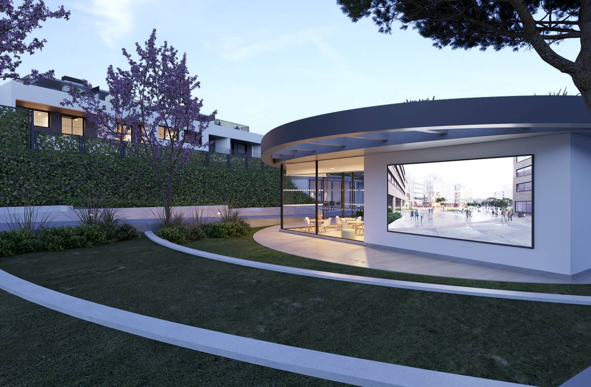 Llega a Boadilla la 'urba' - ciudad: Cine de verano, coworking, gastroteca y hasta cuarto de lavado para mascotas, dentro del nuevo residencial AEDAS Home